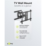 goobay Soporte de pared para TV Pro FULLMOTION (L) negro