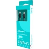 ADATA CACC-100PN-BK cable USB USB 2.0 1 m USB C 480 Gbit/s Negro negro, 1 m, USB C, USB C, USB 2.0, 480 Gbit/s, Negro