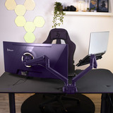 Arozzi AZ-ALZARE-NEO-DUO-PP, Soporte de monitor violeta