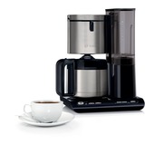 Bosch TKA8A683 cafetera eléctrica Semi-automática Cafetera de filtro 1,1 L negro brillante/Acero fino, Cafetera de filtro, 1,1 L, De café molido, 1100 W, Negro, Acero inoxidable