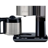 Bosch TKA8A683 cafetera eléctrica Semi-automática Cafetera de filtro 1,1 L negro brillante/Acero fino, Cafetera de filtro, 1,1 L, De café molido, 1100 W, Negro, Acero inoxidable