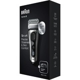 Braun Series 8 8417S afeitadora Máquina de afeitar de láminas Recortadora Negro, Plata plateado, Máquina de afeitar de láminas, Negro, Plata, Batería, Litio, 60 min, 1 h
