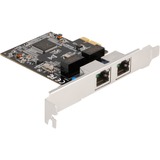 DeLOCK PCIE x1 a 2x RJ45 Gbit, Adaptador de red 
