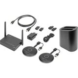 Digitus Click & Present Pro - Sistema de colaboración inalámbrico, Alargador de HDMI negro