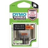 Dymo D1 - Etiquetas Durable - negro sobre naranja - 12mm x 3m, Cinta de escritura Negro sobre naranja, Multicolor, Vinilo, Bélgica, -40 - 80 °C, DYMO