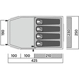 Easy Camp Tienda túnel Hemsedal 4, Tienda de campaña verde oliva