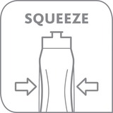 Emsa Squeeze Sport 600 ml Antracita, Botella de agua antracita, 600 ml, Antracita