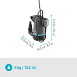 GARDENA Bomba sumergible para agua clara 20000 BASIC, Bombas presión e inmersión gris/Negro