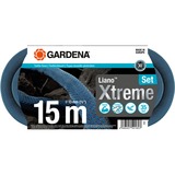 GARDENA Manguera textil Liano Xtreme 1/2", juego de 15 metros gris oscuro/Naranja