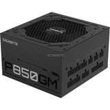 GIGABYTE P850GM unidad de fuente de alimentación 850 W 20+4 pin ATX ATX Negro, Fuente de alimentación de PC negro, 850 W, 100 - 240 V, 50/60 Hz, 12 A, 6 A, Activo