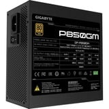 GIGABYTE P850GM unidad de fuente de alimentación 850 W 20+4 pin ATX ATX Negro, Fuente de alimentación de PC negro, 850 W, 100 - 240 V, 50/60 Hz, 12 A, 6 A, Activo