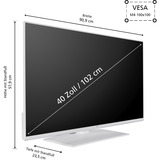 JVC LT-40VF5355W, Televisor LED blanco