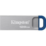 Kingston DataTraveler Kyson 128 GB, Lápiz USB plateado/Azul
