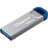Kingston DataTraveler Kyson 128 GB, Lápiz USB plateado/Azul