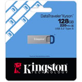 Kingston DataTraveler Kyson 128 GB, Lápiz USB plateado/Azul