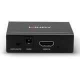 Lindy Divisor HDMI 4K de 2 puertos, Splitter HDMI negro