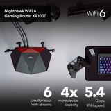 Netgear Nighthawk XR1000 WiFi 6 Gaming Router router inalámbrico Gigabit Ethernet Doble banda (2,4 GHz / 5 GHz) Negro Wi-Fi 6 (802.11ax), Doble banda (2,4 GHz / 5 GHz), Ethernet, Negro, Router de sobremesa