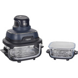 Ninja CRISPi 4 en 1 freidora de aire caliente portátil de vidrio "Cyber Space" gris azul oscuro/Transparente