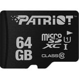 Patriot PSF64GMDC10 memoria flash 64 GB MicroSDXC UHS-I Clase 10, Tarjeta de memoria negro, 64 GB, MicroSDXC, Clase 10, UHS-I, 80 MB/s, Class 1 (U1)