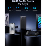 UGREEN PB312 20.000mAh 22.5W Powerbank, Banco de potencia negro