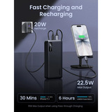 UGREEN PB312 20.000mAh 22.5W Powerbank, Banco de potencia negro