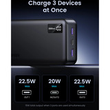 UGREEN PB312 20.000mAh 22.5W Powerbank, Banco de potencia negro