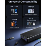 UGREEN PB312 20.000mAh 22.5W Powerbank, Banco de potencia negro