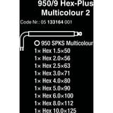 Wera 05133164001 llave hexagonal Juego de llaves allen Métrico 9 pieza(s), Destornillador Juego de llaves allen, Métrico, 9 pieza(s), 1.5,2,2.5,3,4,5,6,8,10 mm