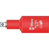 Wera 781 VDE A/B - Conector 1/4", Adaptador de tuerca spinner rojo