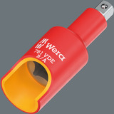 Wera 781 VDE A/B - Conector 1/4", Adaptador de tuerca spinner rojo