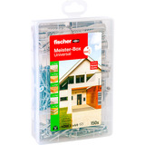 fischer Caja Maestro Universal + tornillos, Pasador gris claro