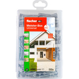 fischer Caja Maestro Universal + tornillos, Pasador gris claro