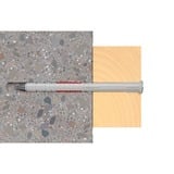 fischer Taco de vástago largo DuoXpand 8x120 T, Pasador gris claro/Rojo