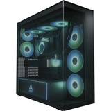 ARCTIC Xtender (Black) Midi Tower Negro, Cajas de torre negro (mate), Midi Tower, PC, Negro, EATX, Metal, Vidrio templado, Juego