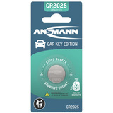 Ansmann CR2025 - Pila de botón de litio para llave de coche Blíster de 1 unidad, Batería plateado