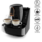 Arzum OK0040-2600, Cafetera de moka negro/Cobre