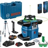 Bosch GRL 650 CHVG Nivel giratorio 70 m 500-540 nm (< 10mW), Láser rotativo azul, 70 m, 1,5 mm/m, 360°, 650 m, 600 RPM, Horizontal/Vertical
