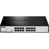 D-Link DGS-1016D/E switch No administrado Negro, Metálico, Interruptor/Conmutador negro, No administrado, Bidireccional completo (Full duplex), Montaje en rack