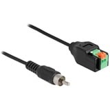 DeLOCK Adaptador de conector Cinch > bloque terminal con pulsador negro