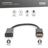 Digitus Adaptador / Convertidor DisplayPort > HDMI negro