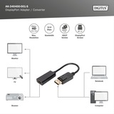 Digitus Adaptador / Convertidor DisplayPort > HDMI negro
