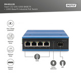 Digitus Switch PoE Gigabit 4P Industrial No Gestionado 1xSFP, Interruptor/Conmutador 