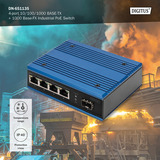 Digitus Switch PoE Gigabit 4P Industrial No Gestionado 1xSFP, Interruptor/Conmutador 