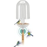 GARDENA ClickUp! comedero de pájaros Transparente, Blanco Acrílico, Contenedor Transparente, Blanco, Acrílico, 152 mm, 152 mm, 350 mm