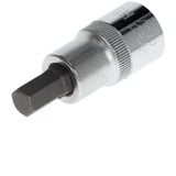 GEDORE Punta de llave de vaso para destornillador roja, 1/2", Llave de tubo cromado