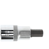 GEDORE Punta de llave de vaso para destornillador roja, 1/2", Llave de tubo cromado
