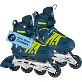 HUDORA Patines en línea Comfort Talla 29-34 azul/Amarillo