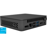 Intel® NUC 11 Essential UCFF Negro N5105 2 GHz, Barebone negro, UCFF, Mini PC barebone, DDR4-SDRAM, Ethernet, Wi-Fi 5 (802.11ac), 65 W
