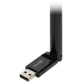 Inter-Tech DMG-19 WLAN 650 Mbit/s, Adaptador Wi-Fi Inalámbrico, USB, WLAN, 650 Mbit/s, Negro