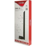 Inter-Tech DMG-19 WLAN 650 Mbit/s, Adaptador Wi-Fi Inalámbrico, USB, WLAN, 650 Mbit/s, Negro